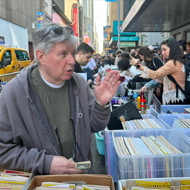 Robert Nolan at his favorite place, working the ATPAM table at the BC/EFA Flea Market