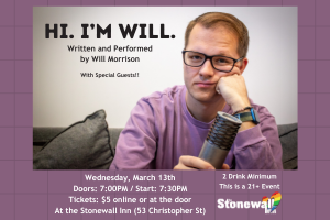 Event Logo: Hi Im Will Stonewall 300 x 200 px