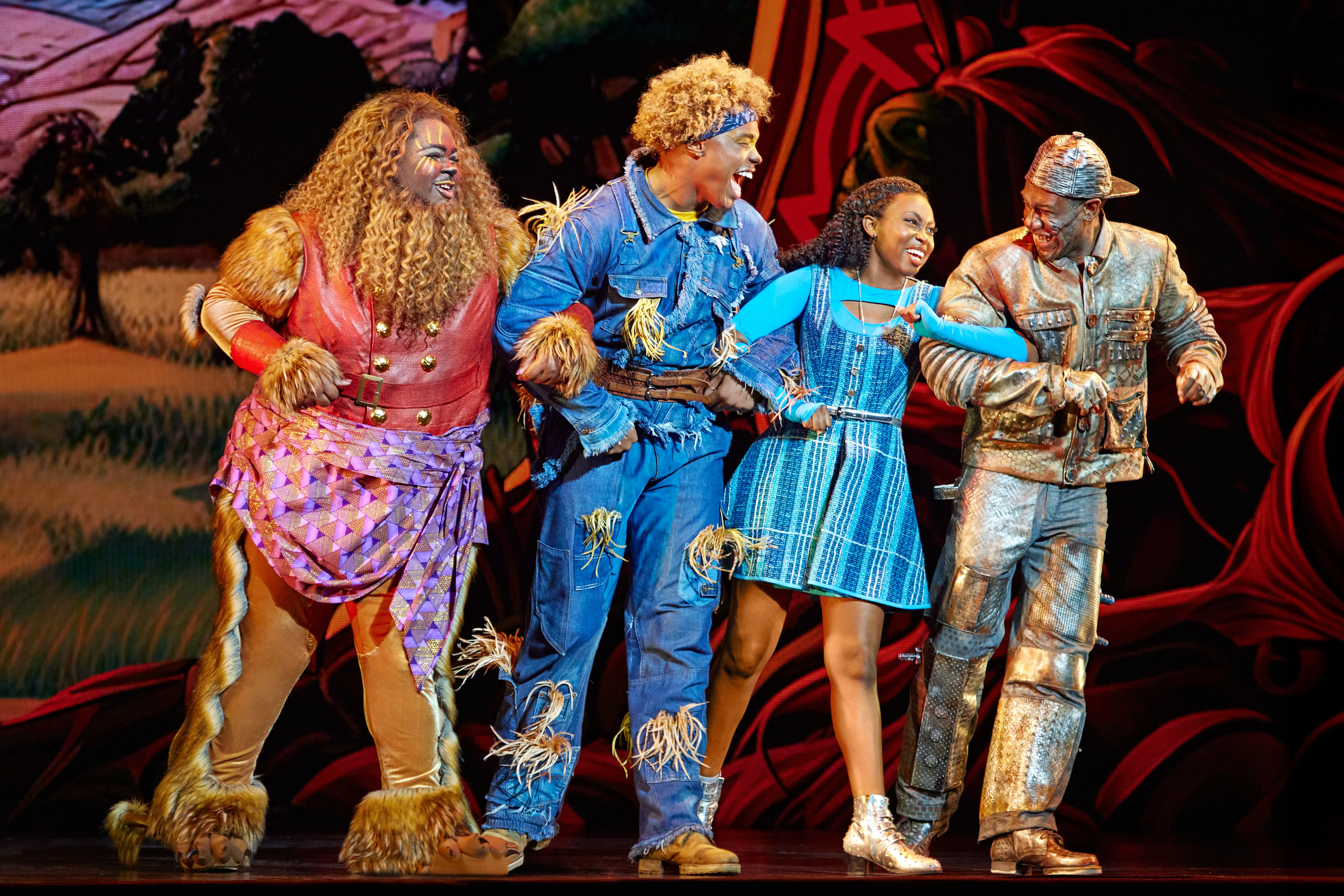 5.THE WIZ.Kyle Ramar Freeman as Lion Avery Wilson as Scarecrow Nichelle Lewis as Dorothy Phillip Johnson Richardson as Tinman.Photo by Jeremy Daniel c 2023 aec4075246