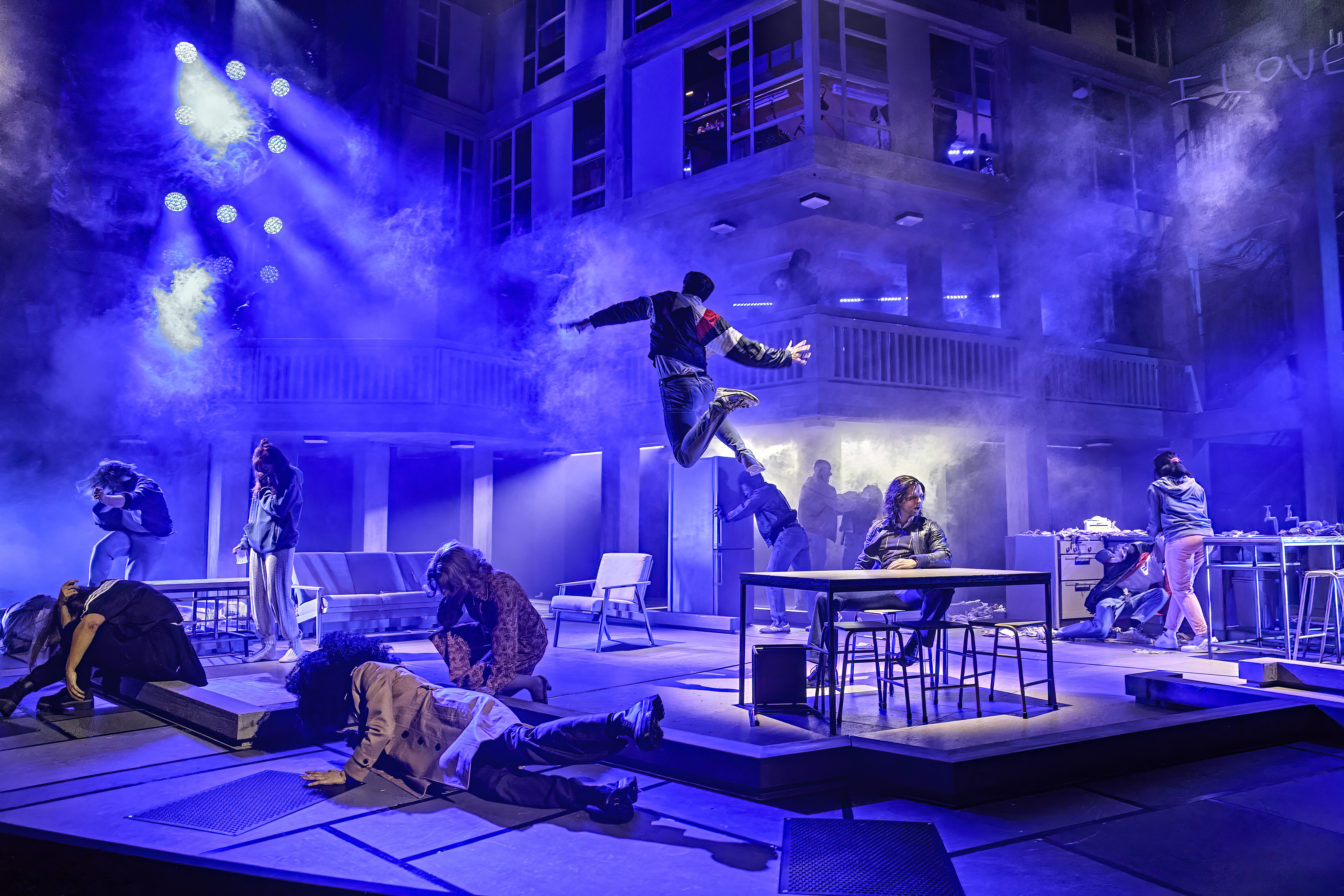 The cast of Standing at the Sky's Edge in the West End. Credit Brinkhoff Moegenburg.1108 580