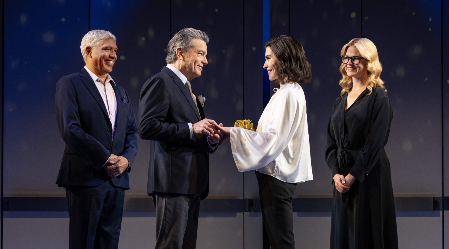 6 Peter Francis James Peter Gallagher Julianna Margulies and Kate MacCluggage