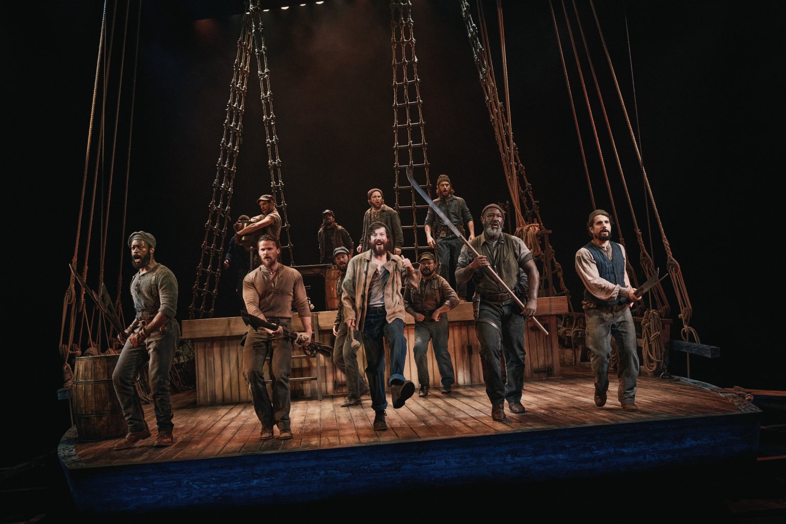 The Company of SWEPT AWAY. Photo by Emilio Madrid