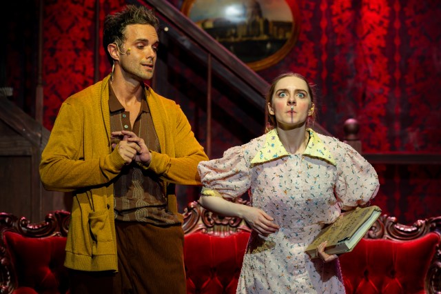 Thomas Dekker and Darcy Rose Byrnes in <i>Reefer Madness</i> at the Whitley (© Andrew Patino)