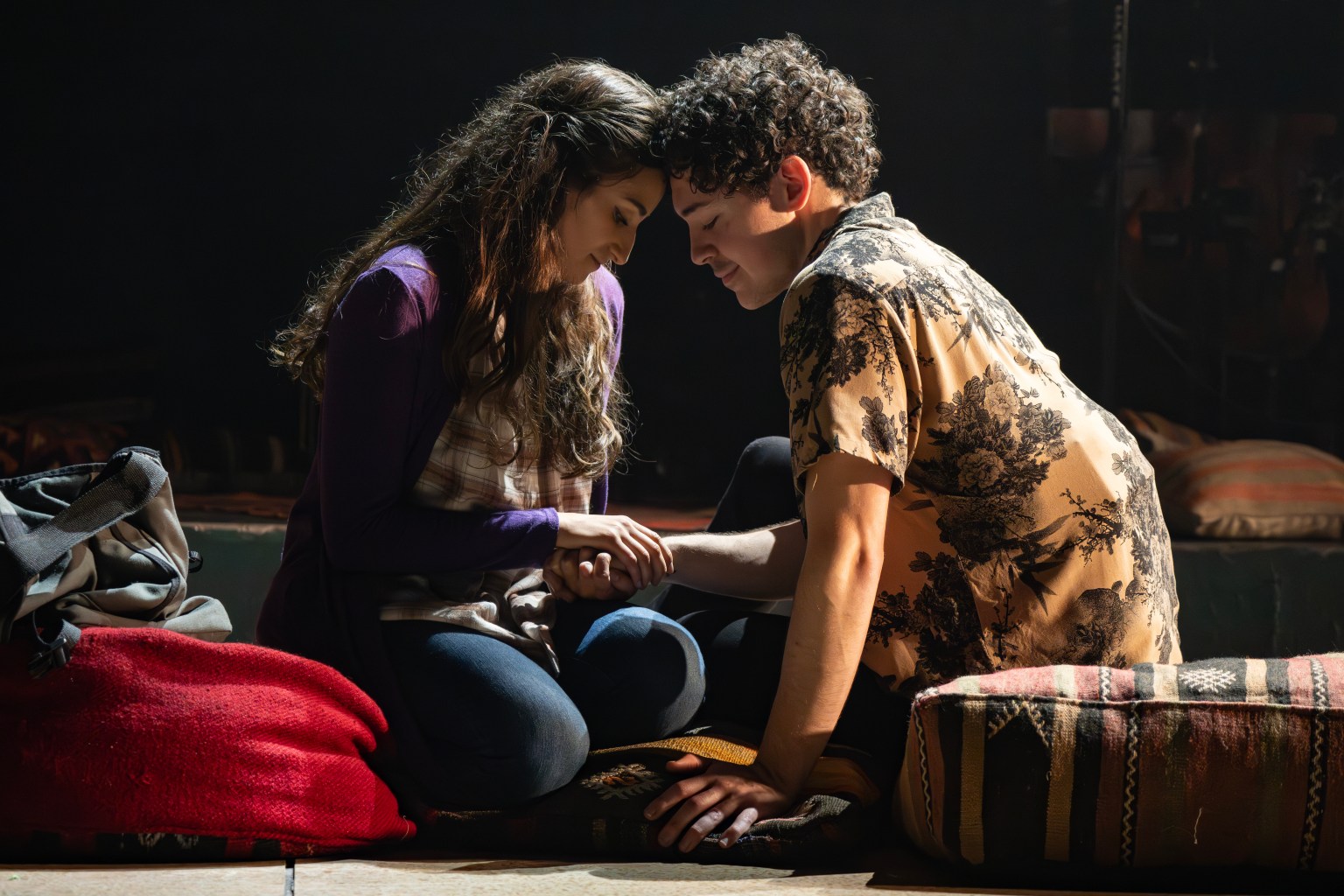 Nadina Hassan & Ali Louis Bourzgui in WE LIVE IN CAIRO at New York Theatre Workshop, Photo by Joan Marcus