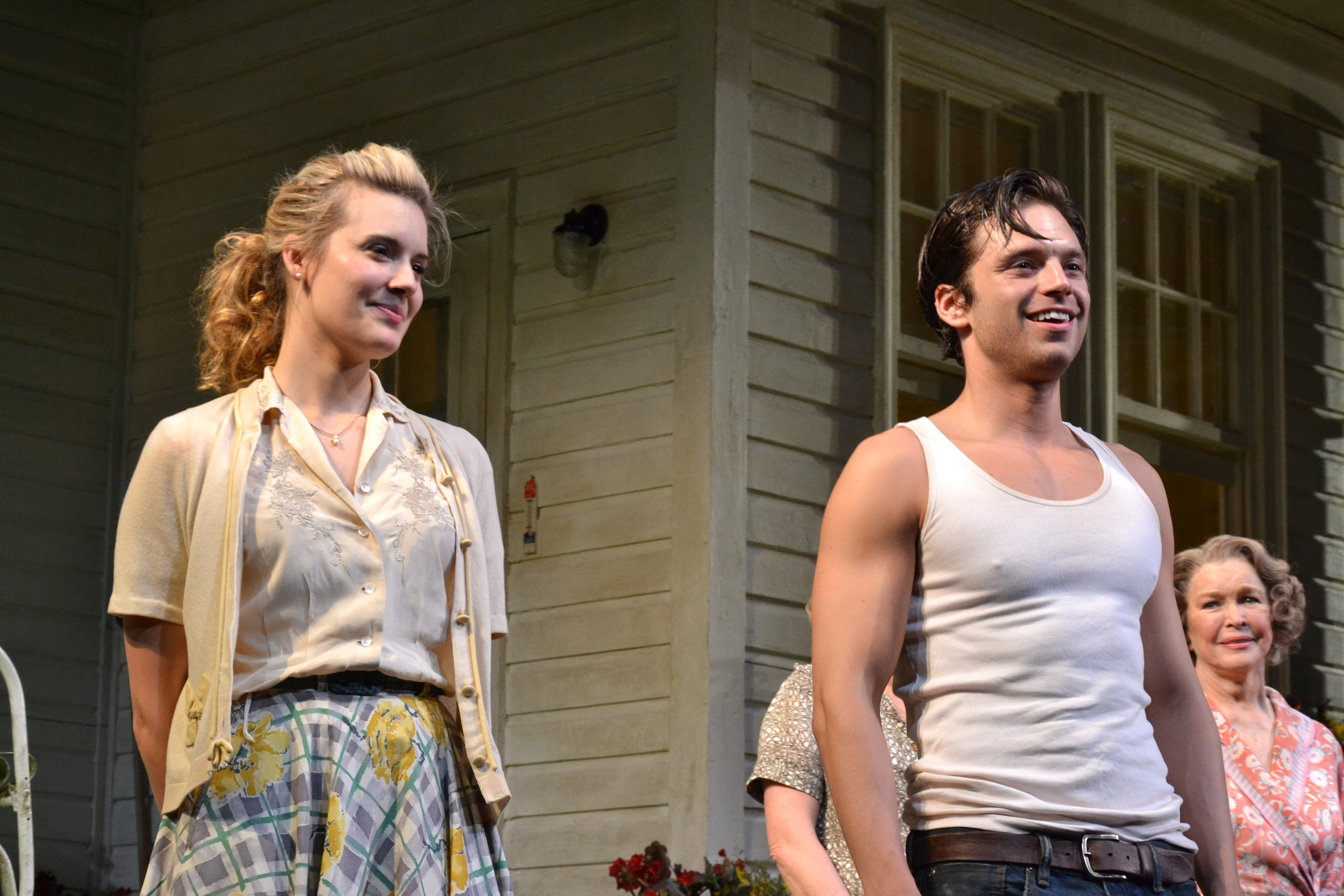 Curtain Maggie Grace and Sebastian Stan