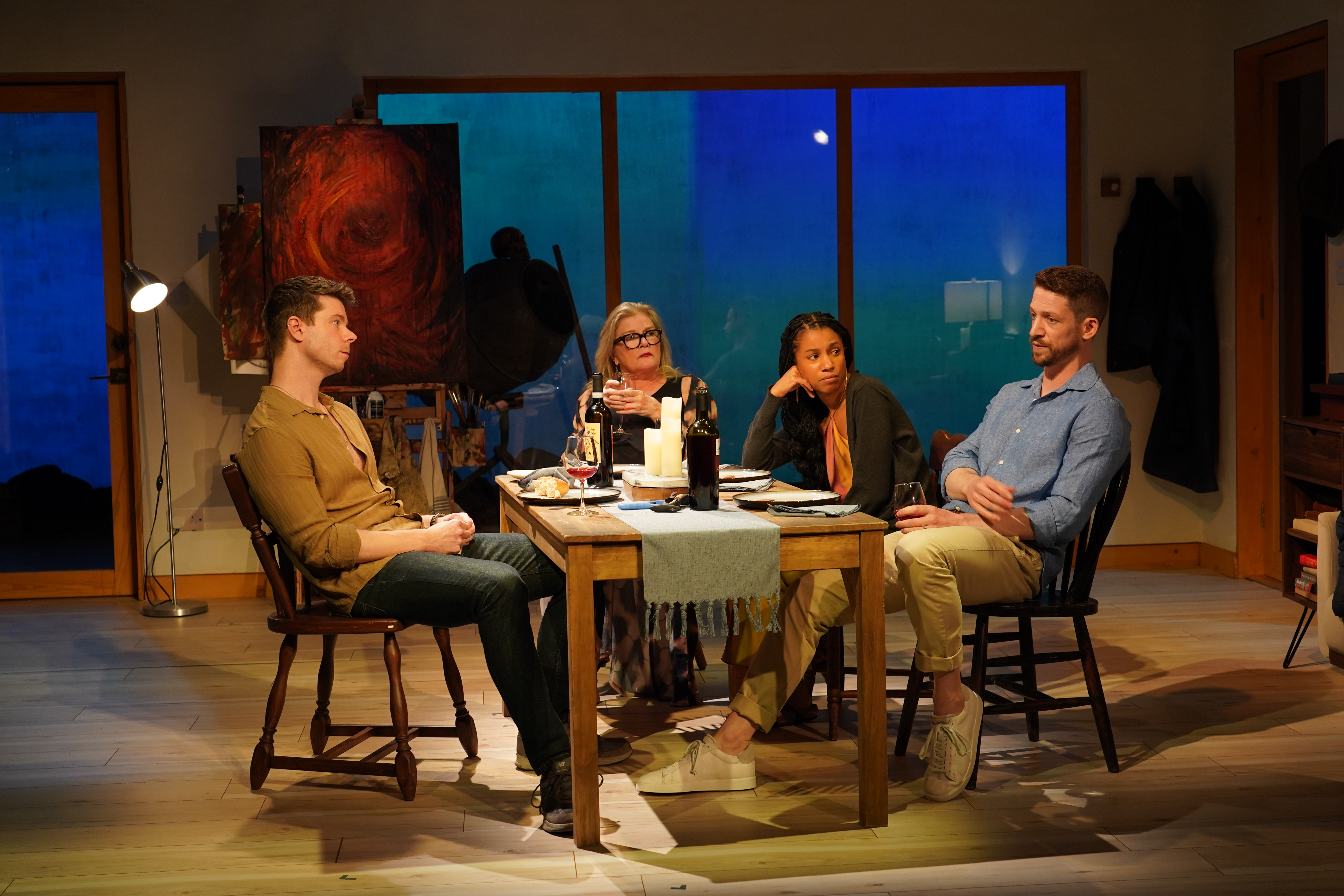Sean Bell, Kate Mulgrew, Ayana Workman and Zach Appelman in THE BEACON at Irish Repertory Theatre, Photo by Carol Rosegg