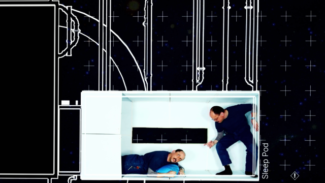 Production still from The 7th Voyage of Egon Tichy [redux]