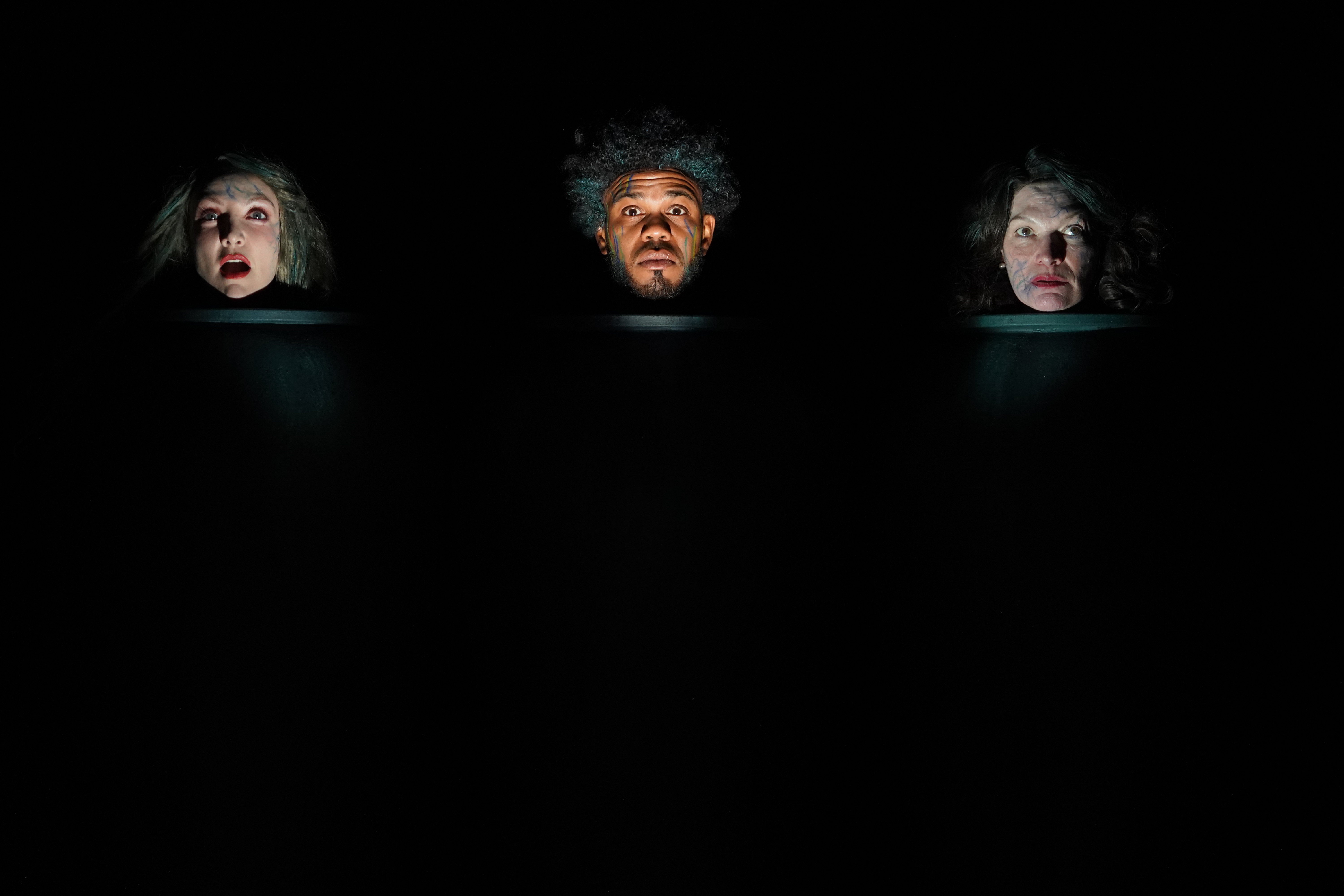 Sarah Street, Roger Dominic Casey, and Kate Forbes in Play part of Irish Rep's BECKETT BRIEFS, Photo by Carol Rosegg