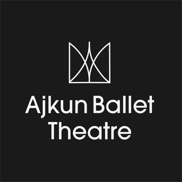 Event Logo: Ajkun Ballet Theatre Logo and Text Square Black