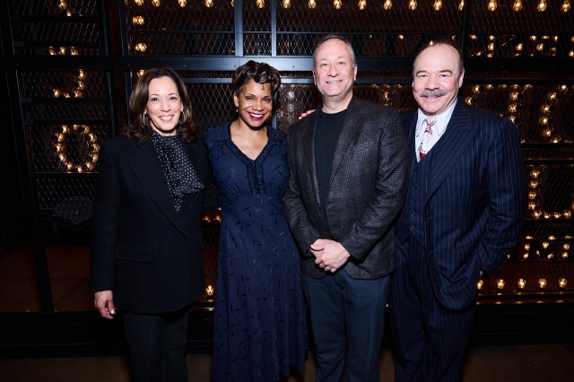 Kamala Harris, Audra McDonald, Doug Emhoff & Danny Burstein Photo by Jenny Anderson