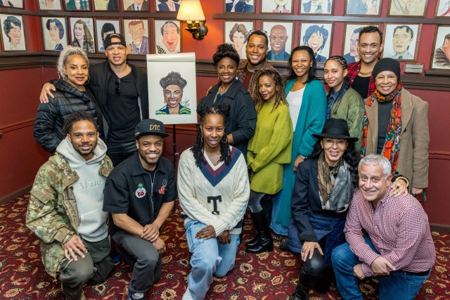 LaTanya Richardson Jackson and cast of <i>Purpose</i> at Sardi's portrait unveiling