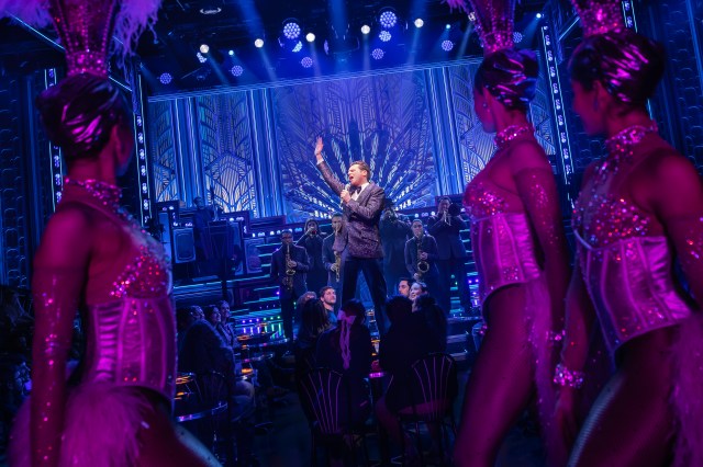 1 JUST IN TIME Jonathan Groff and the Company Photo by Matthew Murphy and Evan Zimmerman