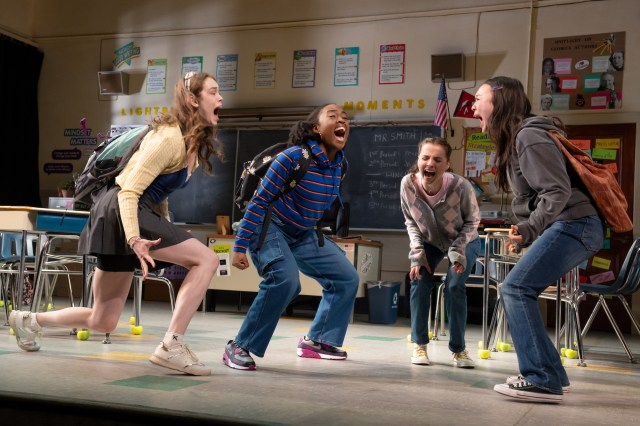 Fina Strazza (second from right) and the cast of John Proctor Is The Villain (© Julieta Cervantes)