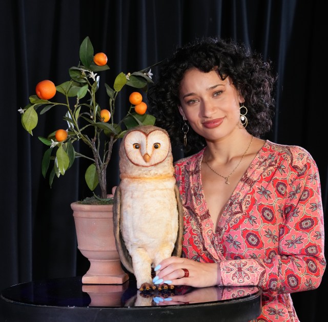 Andrianna Ayala as Casey and Wesley the Owl (© Richard Termine)