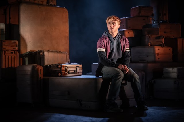 Sam Tutty (Dougal) in Two Strangers (Carry a Cake Across New York), credit Marc Brenner PROD 4334