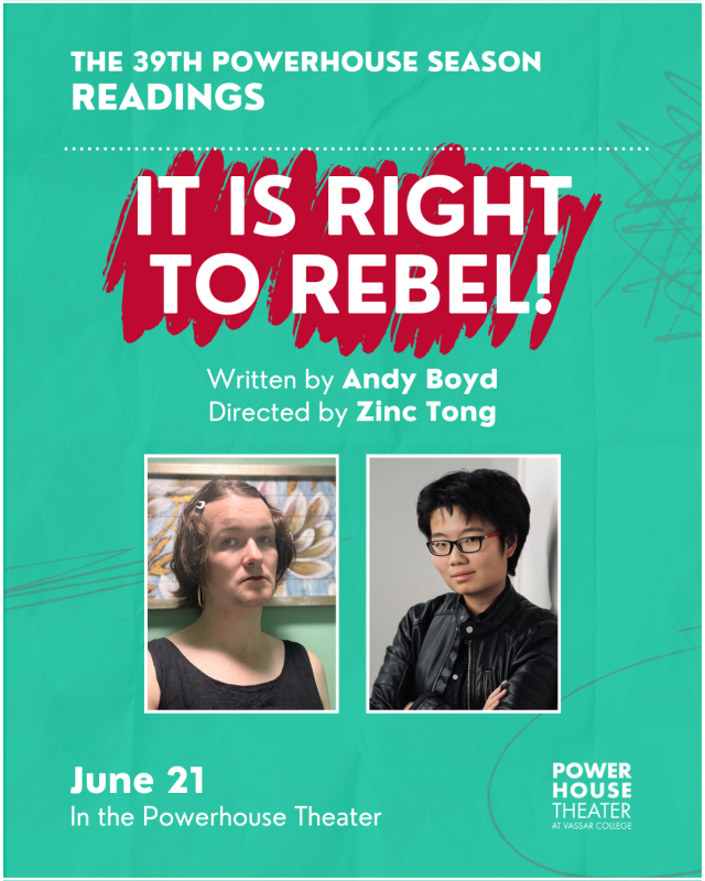 Event Logo: It is Right to Rebel Announcement Graphic