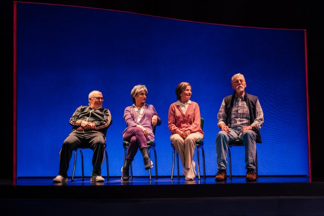 L-R: Lee Wilkof, Liz Larsen, Carolyn Mignini and Geoffrey Wade in <i>The Reservoir</i> (© Jeff Lorch)