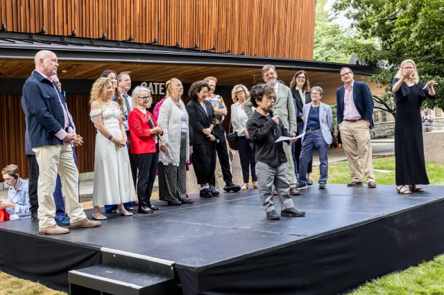 Peter Dinklage at the Delacorte ribbon-cutting ceremony