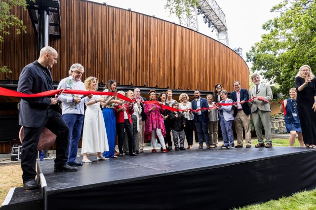 Official ribbon cutting at the Delacorte Theater