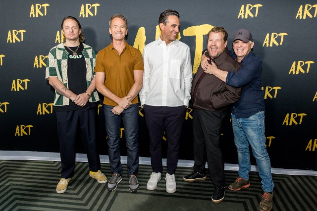 L-R: Kid Harpoon, Neil Patrick Harris, Bobby Cannavale, James Corden, and Scott Ellis