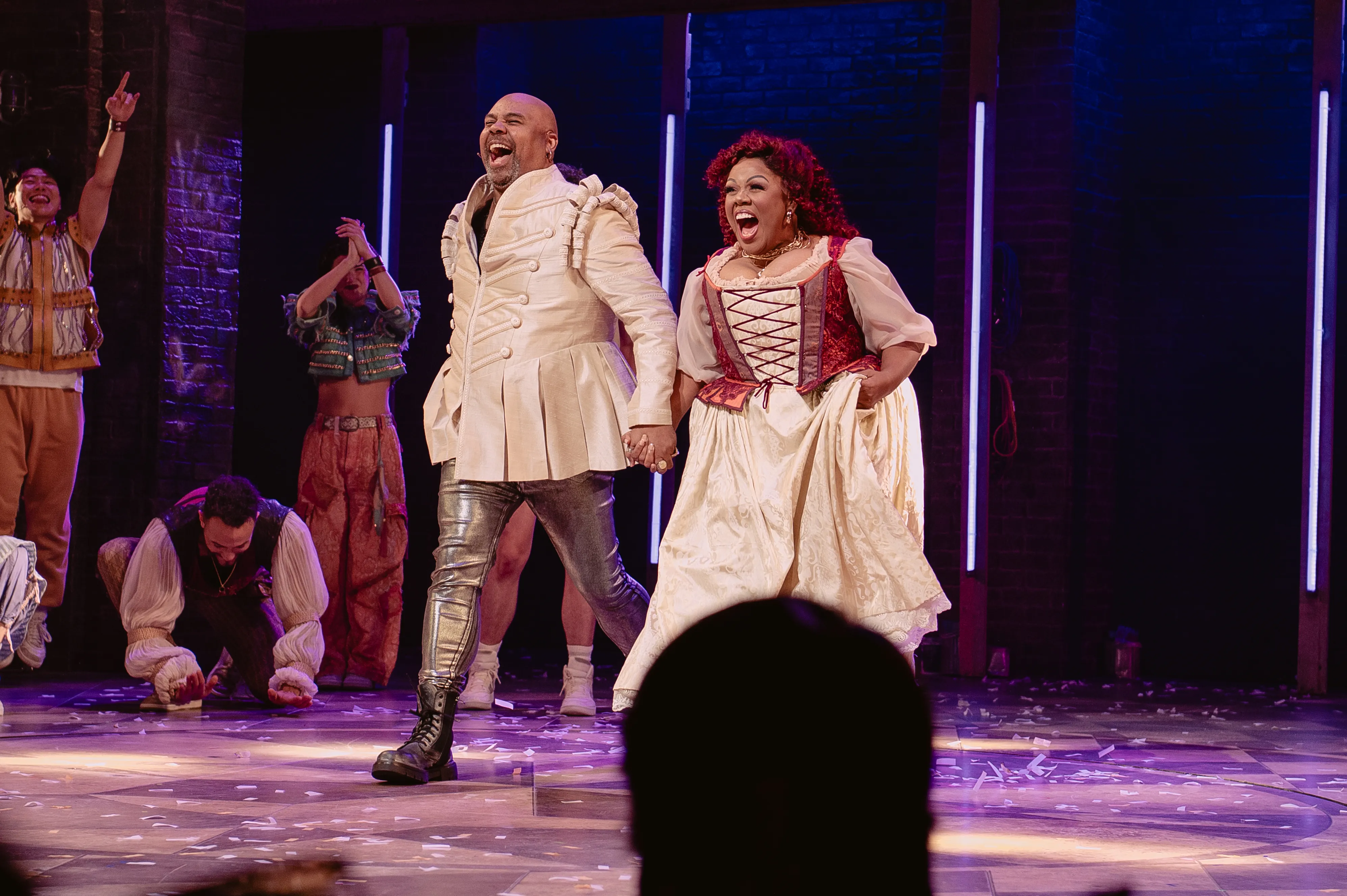 James Monroe Iglehart and Cheryl Porter in & JULIET on Broadway — photo credit Michaelah Reynolds