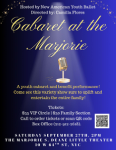 Cabaret at the Marjorie!
