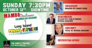 Long Island Comedy Festival – Mambo Italiano – Columbus Day Weekend 2025