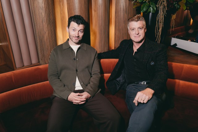 L to R: Bryce Pinkham (The Arbiter) and Sean Allan Krill (Walter) (© Jenny Anderson)