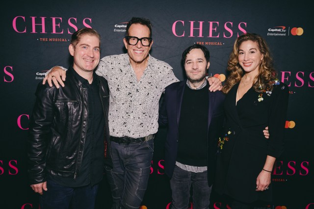 L to R: music supervisor Brian Usifer, director Michael Mayer, book writer Danny Strong, and choreographer Lorin Latarro (© Jenny Anderson)