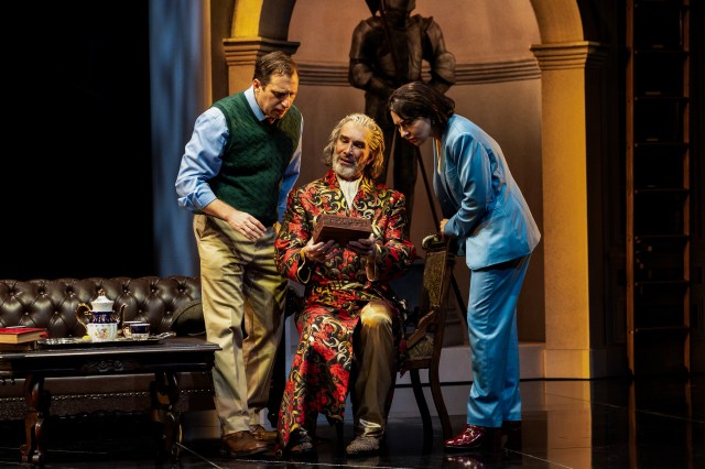 Zach Fine, Todd Waite, and Melissa Molano in <i>The Da Vinci Code</i> (© Melissa Taylor) Zach Fine, Todd Waite, and Melissa Molano in <i>The Da Vinci Code</i> (© Melissa Taylor)