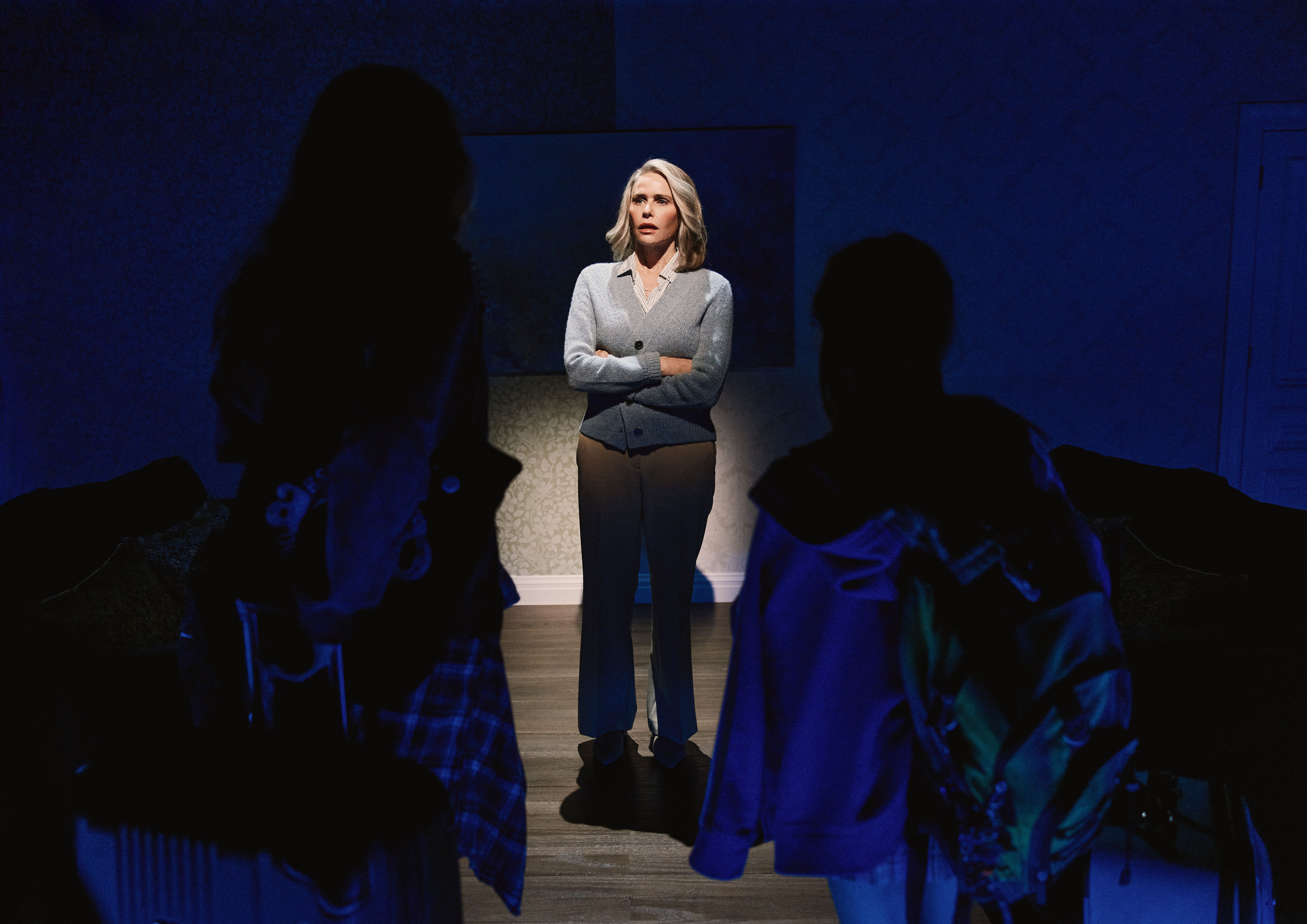 Chloë Grace Moretz, Amy Landecker, and River Lipe Smith in MCC Theater's 2025 production of CAROLINE Photo by Emilio Madrid