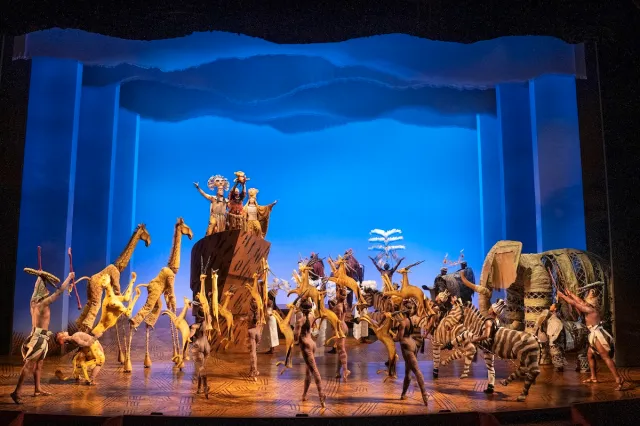 Company of THE LION KING on Broadway Circle of Life1 photo by Matthew Murphy.c.Disney