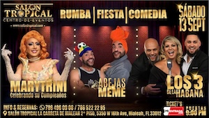 LOS TRES DE LA HABANA & BAND, ABEJAS MEME CELEBRANDO EL CUMPLEAÑOS DE MARYTRINI