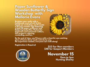 Paper Sunflower & Wooden Butterfly Sign Workshop with Mallorie Evans