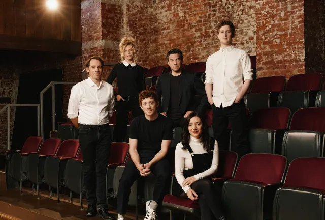 Max Gordon Moore, Maddie Corman, Ethan Slater, Aaron Serotsky, Julie Benko, Alex Wyse by Emilio Madrid 0059