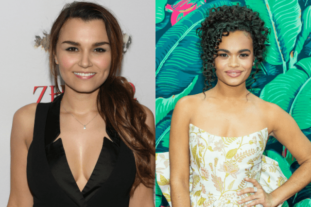 Samantha Barks and Lorna Courtney <br> (© David Gordon/Tricia Baron)