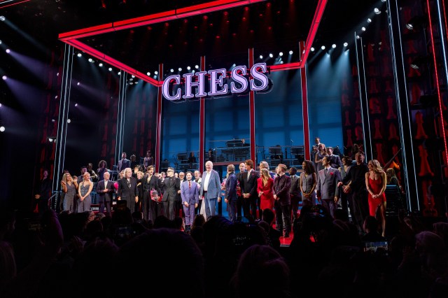 The company and creative team of <i>Chess</i> (© Tricia Baron)