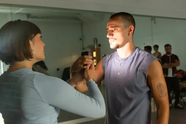 Marideth and Austin Telenko in rehearsal (© John Dolan)