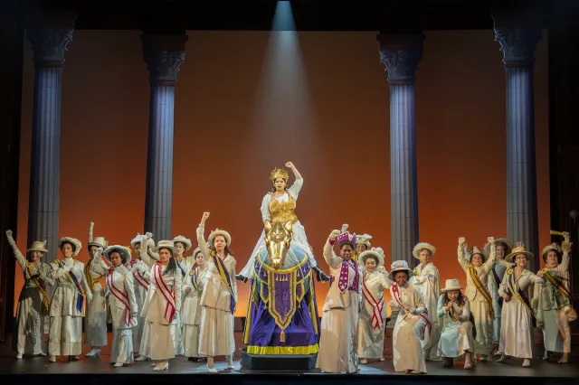 5 SUFFS Tour Monica Tulia Ramirez as Inez Milholland and SUFFS Company 5 SUFFS Tour Monica Tulia Ramirez as Inez Milholland and SUFFS Company