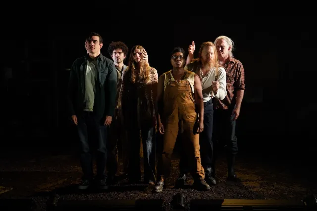 BURNING CAULDRON Bobby Moreno, Bartley Booz, Cricket Brown, Donetta Lavinia Grays, Jeff Biehl, Bruce McKenzie, Photo by Carol Rosegg