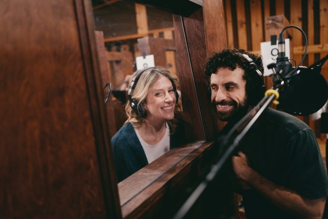 Caissie Levy and Brandon Uranowitz at the <i>Ragtime</i> recording session (© Jenny Anderson, Carrington Spires) Caissie Levy and Brandon Uranowitz at the <i>Ragtime</i> recording session (© Jenny Anderson, Carrington Spires)