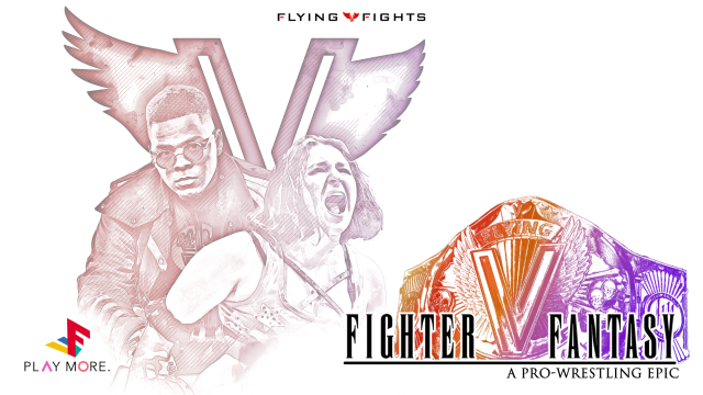 Event Logo: Flying V Fights Fighter Fantasy Neon