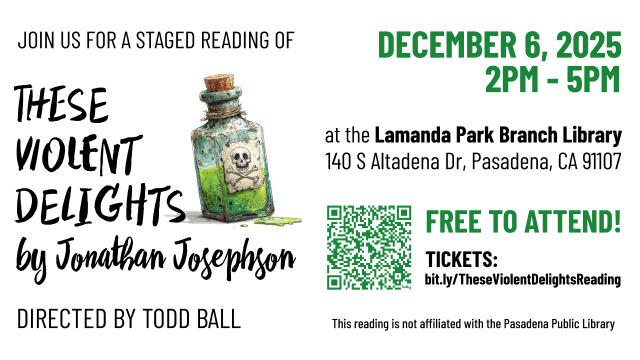 Event Logo: TheseViolentDelights StagedReading 1920x1080 v1