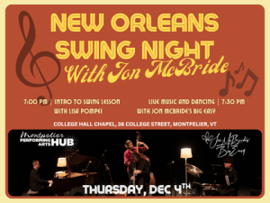 New Orleans Swing Night with Jon McBride’s Big Easy