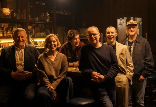 (Left to right) Brendan Gleeson, Kate Phillips, Owen McDonnell, Conor McPherson, Tom Vaughan-Lawlor, and Seán McGinley (© Rich Gilligan) (Left to right) Brendan Gleeson, Kate Phillips, Owen McDonnell, Conor McPherson, Tom Vaughan-Lawlor, and Seán McGinley (© Rich Gilligan)