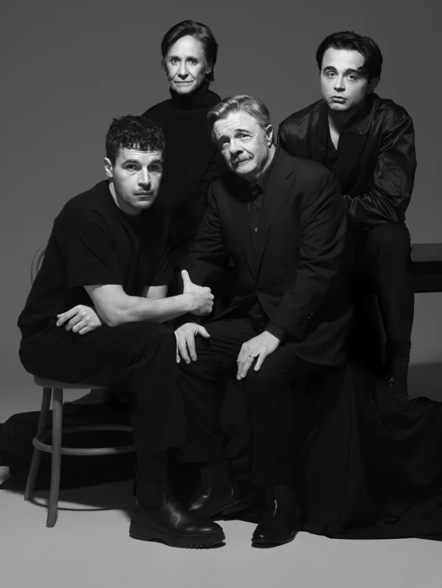 Christopher Abbott, Laurie Metcalf, Nathan Lane, and Ben Ahlers by Thea Traff