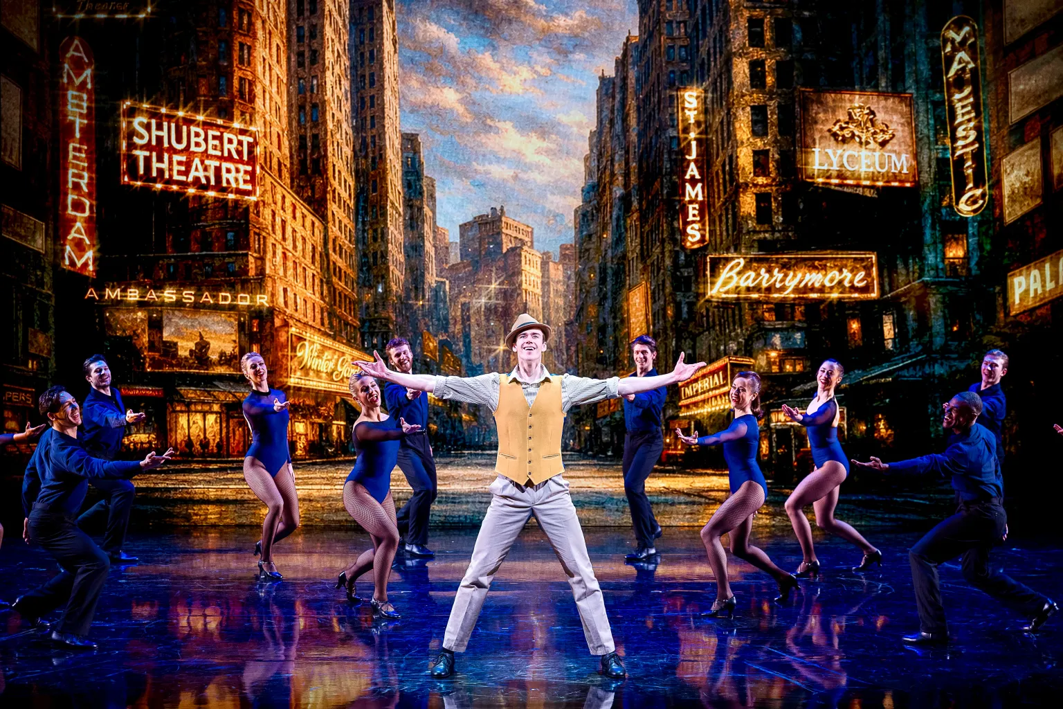 1 RJ HIGTON and Company perform 'Broadway Rhythm' in GOTTA DANCE! photo by Christopher Duggan