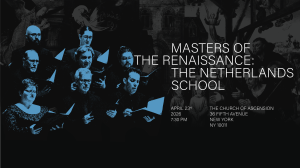 Masters of the Renaissance: The Netherlands School