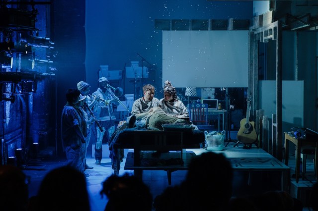 The company of MY JOY IS HEAVY at New York Theatre Workshop, photo by Marc J. Franklin