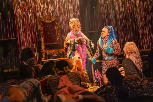 Junior LaBeija as ‘Gus The Theatre Cat’ and Bryson Battle as ‘Jellylorum’ from CATS: The Jellicle Ball. Photos by Matthew Murphy and Evan Zimmerman for MurphyMade